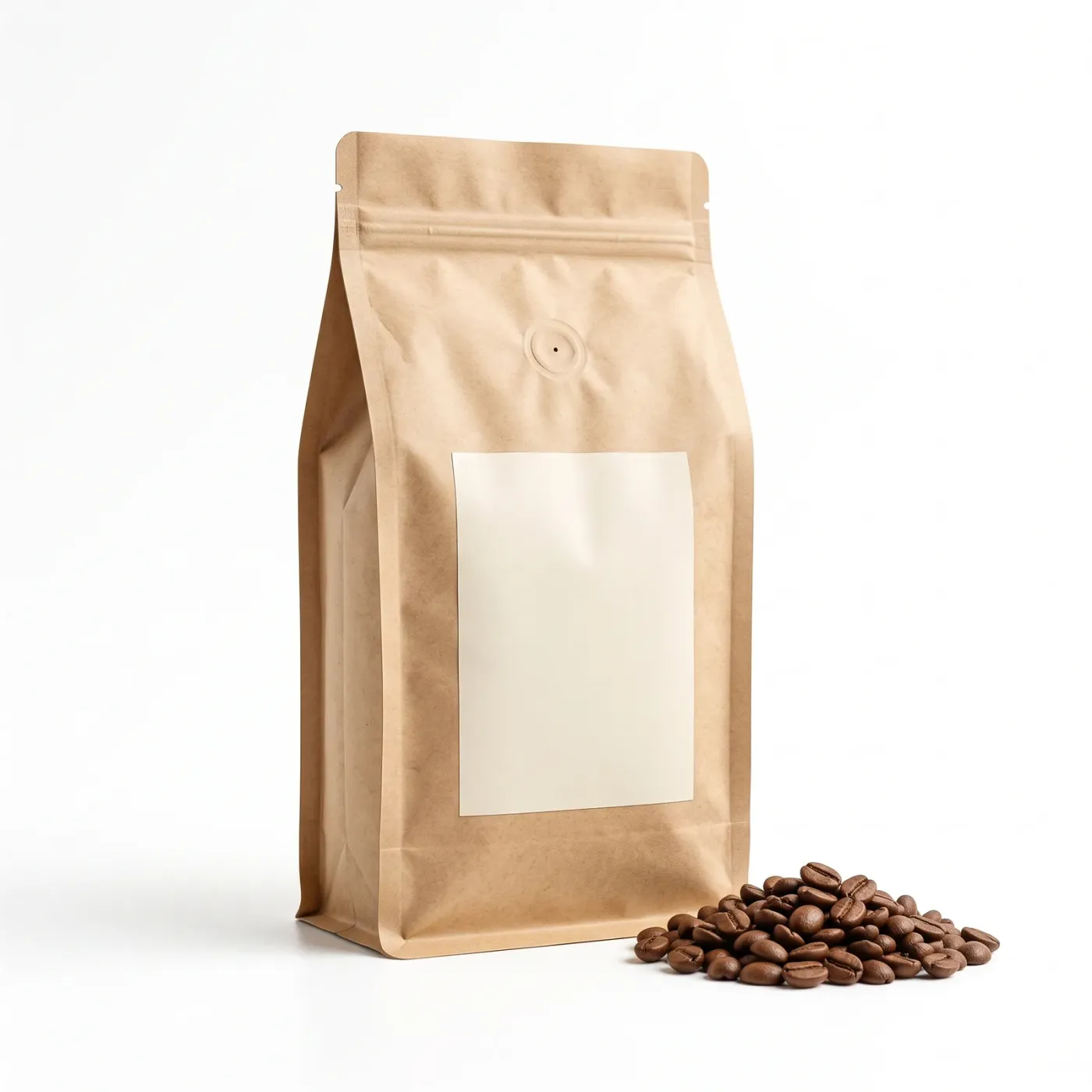 Amazon product photography coffee pouch on white