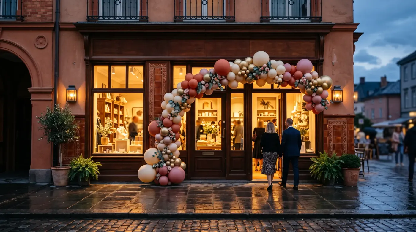 新規オープン・夕暮れの店頭 – MidMat Studio 撮影