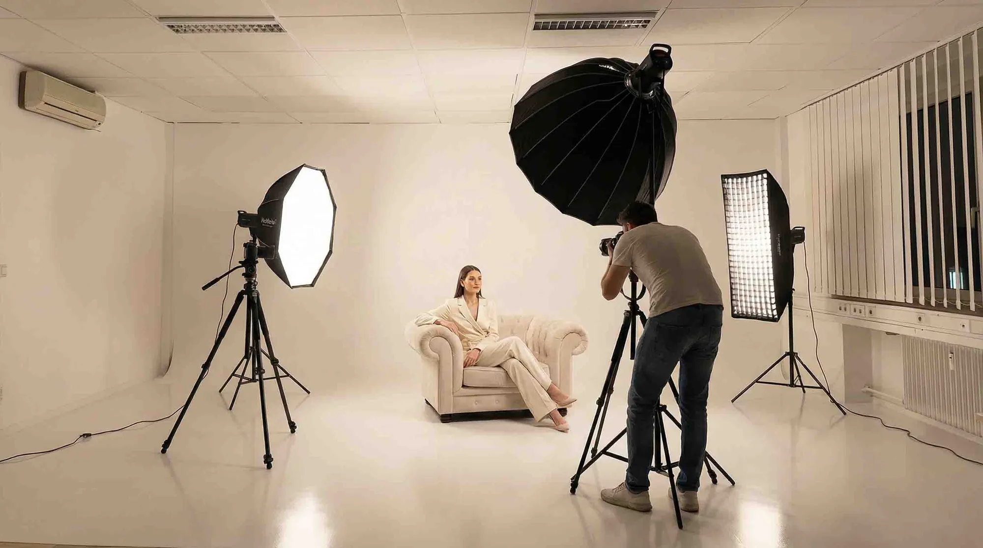 Shooting in the studio — set, lighting and camera